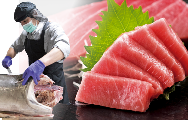 しずてつストア 直売会 マグロの解体ショー
